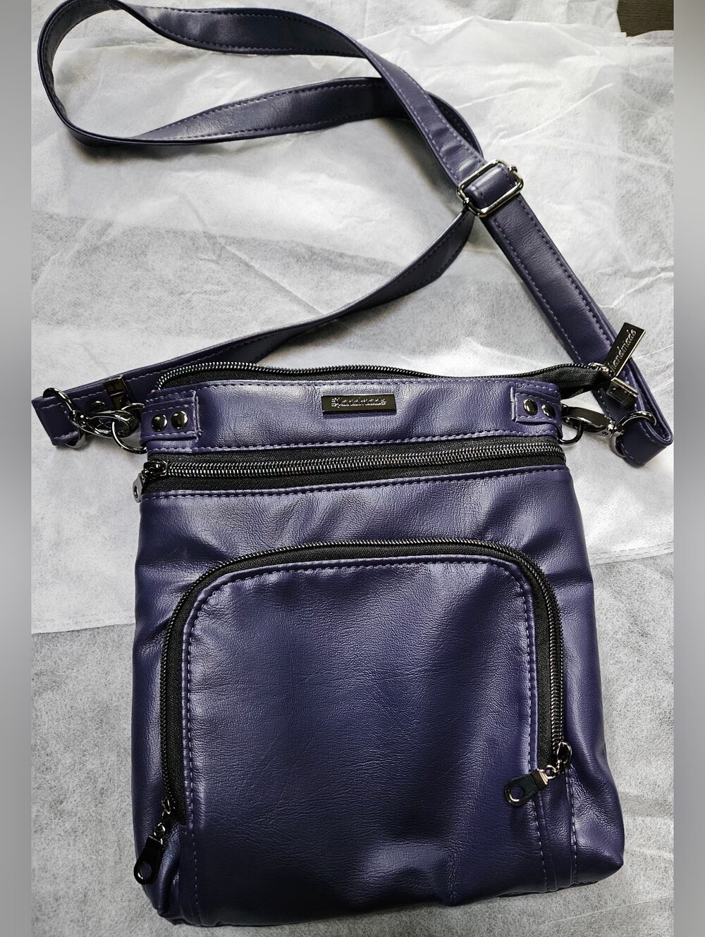 Women’s Handmade Leather Crossbody Bag - Deep Purple
